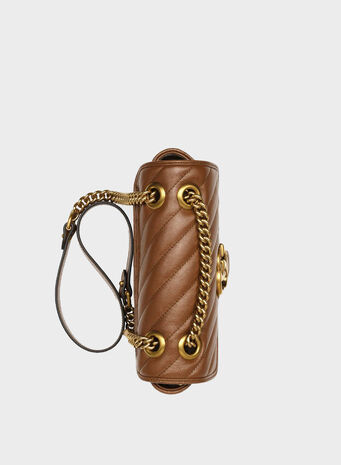 MINI BORSA A SPALLA GG MARMONT MATELASSÉ, 2535CUIRCUIR, small