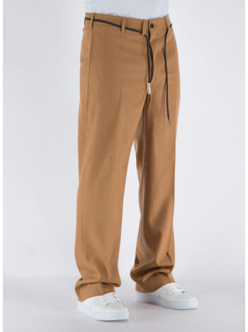 PANTALONE CHINO IN LANA CON COULISSE, 00M20, small