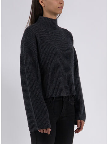 PULLOVER FUNNEL NECK, ANTHRACITE MELANGE, small