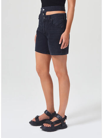 BERMUDA BROKEN WAISTBAND SHORT IN COURSE, cours course (washed black), small