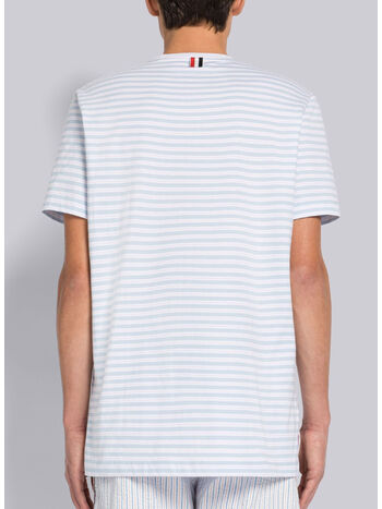 T-SHIRT SHORT SLEEVE POCKET TEE, 452 LIGHT BLUE/WHITE, small