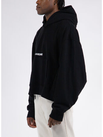 FELPA HOODIE SHORT, K02-800 HEAVY TERRY BLACK, small