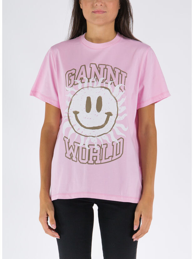 T-SHIRT BASIC JERSEY SMILEY RELAXED, 395 LILAC SACHET, large