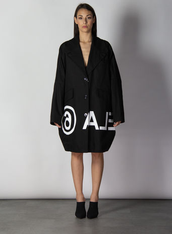 CAPPOTTO CON LOGO INVERTITO, 900BLACK, small
