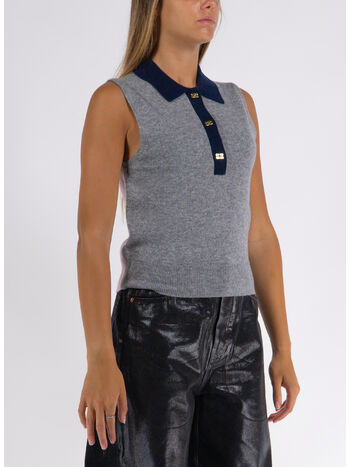 GILET CASHMERE MIX, 523 FROST GRAY, small