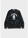 FELPA COLLEGE CREWNECK, BLACK, thumb