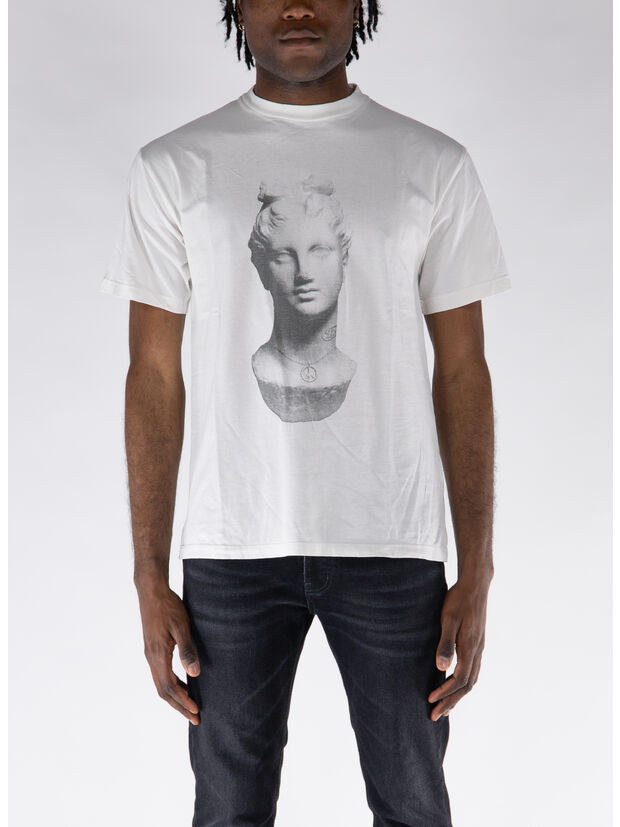 T-SHIRT AGED STATUE, OFFWHT OFF WHITE, large