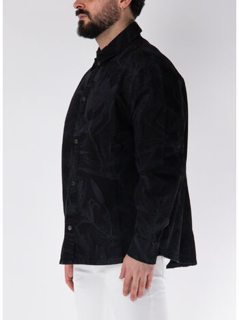 CAMICIA FLORAL LASER, BLACK, small