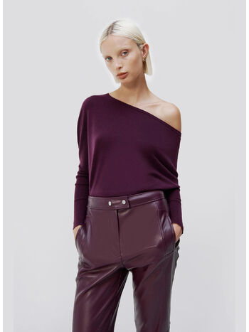 PANTALONE DAHLIA STRAIGHT, PLUM, small