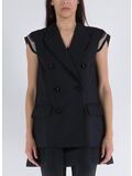 GIACCA SUITING MIX VEST, 001 BLACK, thumb