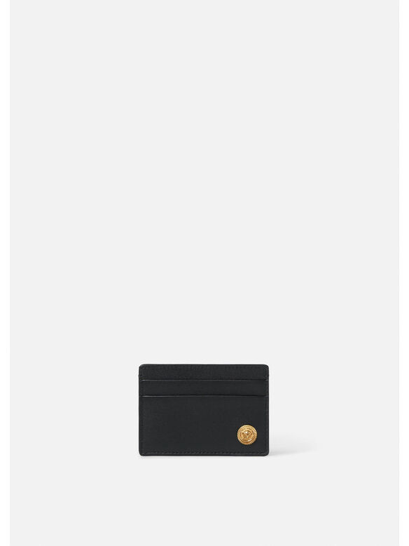 PORTACARTE IN PELLE, 1B00V NERO ORO, medium