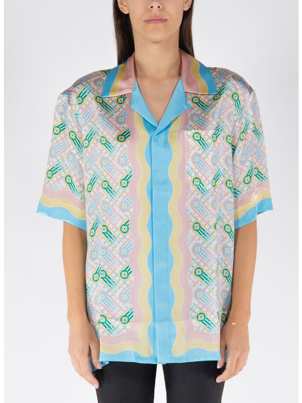 CAMICIA CUBAN COLLAR, PING PONG PRINT, large