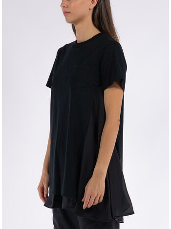 ABITO SATIN MIX COTTON JERSEY, 001 BLACK, small