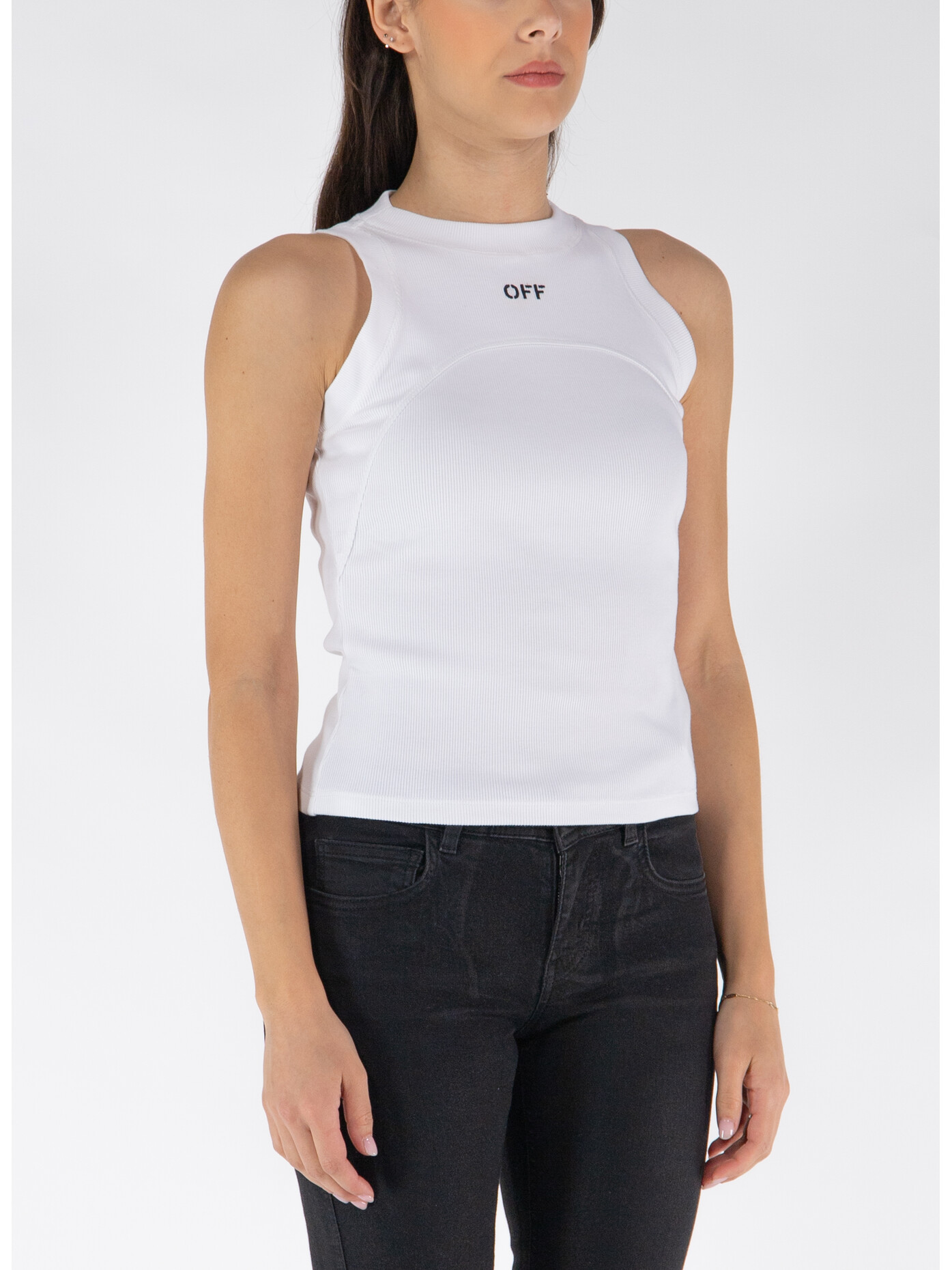 OFF-WHITE TOP OFF STAMP RIB ROUND TANK | a473315 | Susi