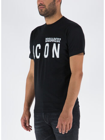 T-SHIRT ICON, 980 BLACK/WHITE, small