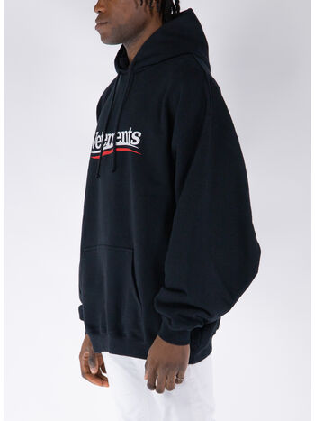 FELPA HOODIE CAMPAIGN LOGO, BLACK, small