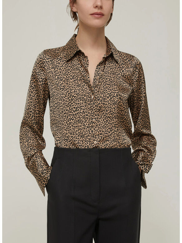 CAMICIA IN RASO A FANTASIA, 001 MACULA FONDO, medium