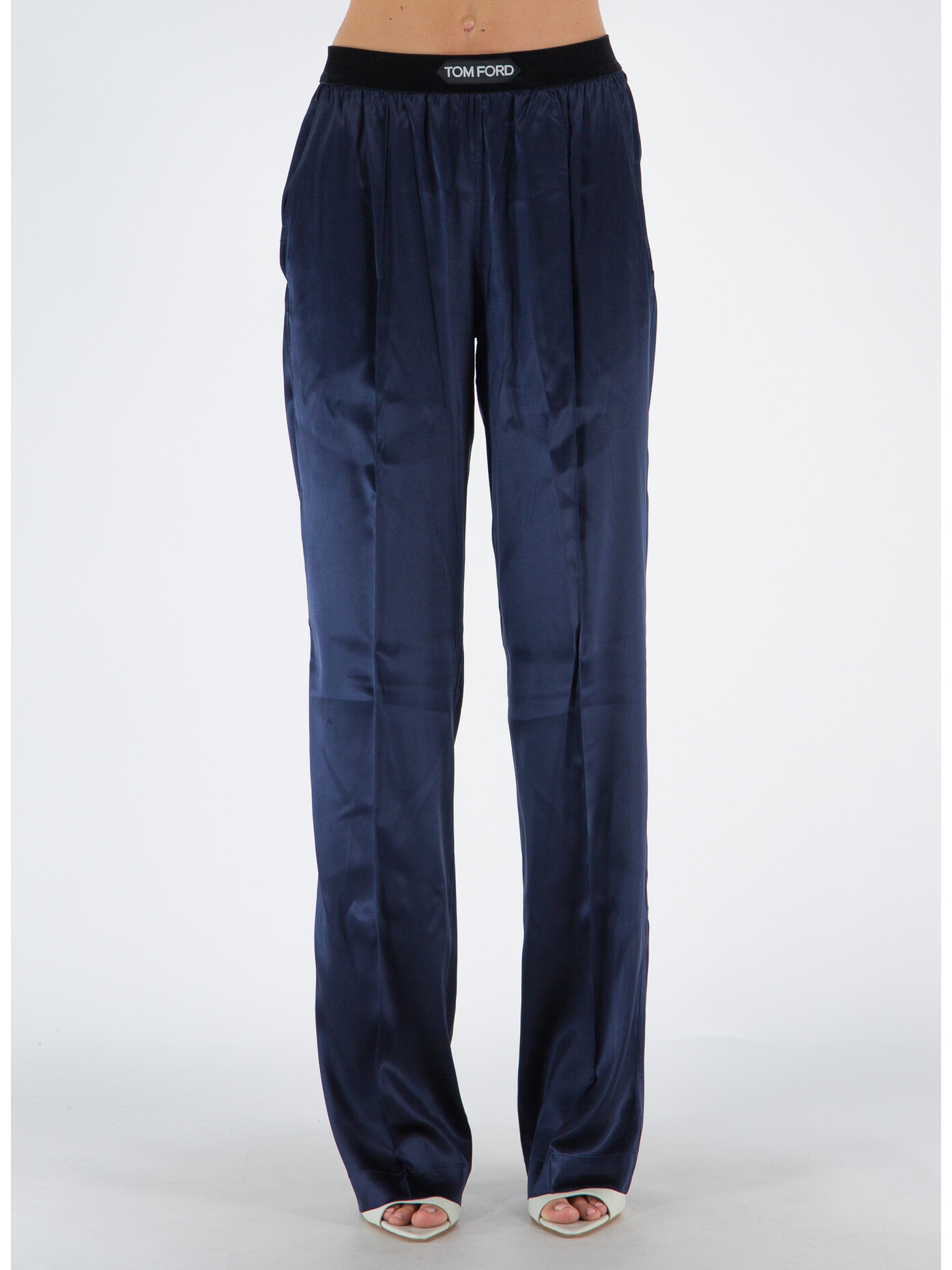 TOM FORD PANTALONE STRETCH SILK SATIN | a434095-115916 | Susi