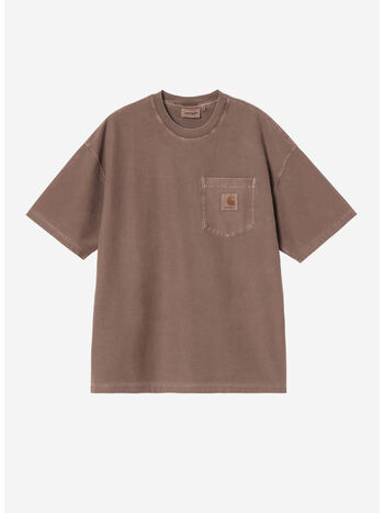 T-SHIRT LOOSE POCKET, 47GD Tobacco, garment dyed, small