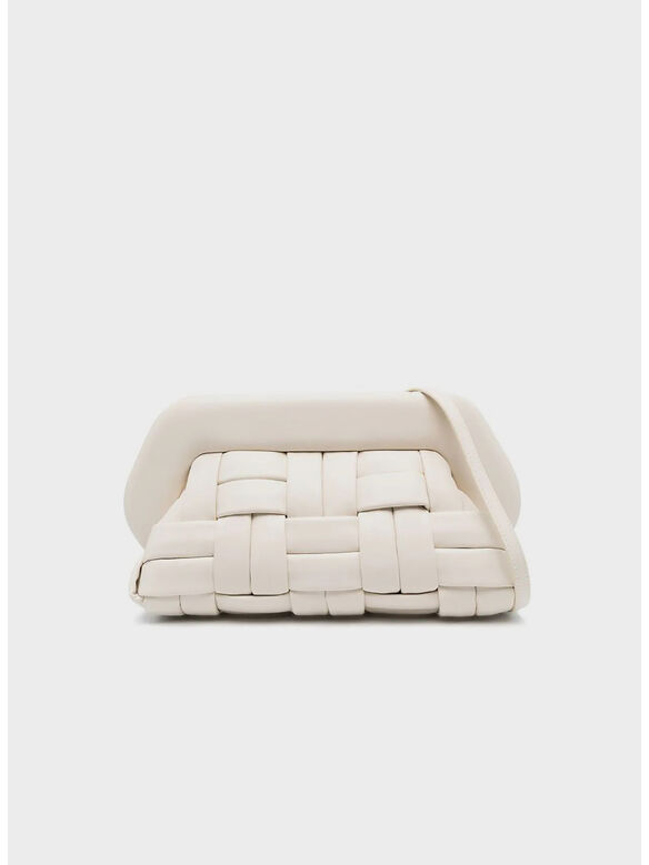 BORSA BIOS WEAVED VEGAN NAPPA, LINEN, medium