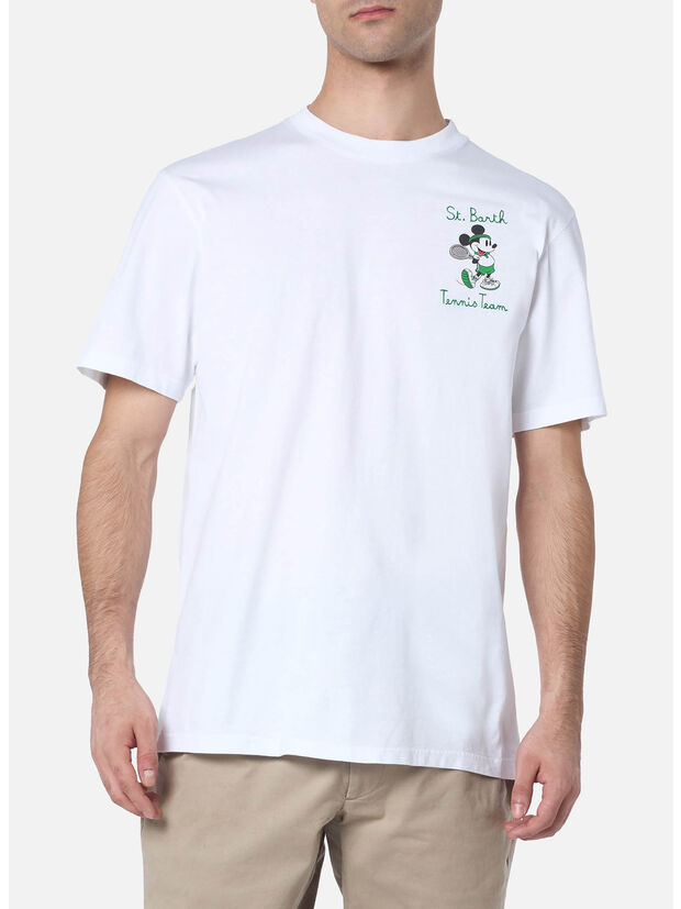 T-SHIRT A MANICA CORTA CON STAMPA E RICAMO TOPOLINO DISNEY SPECIAL EDITION, 02320F 01N EMB, large