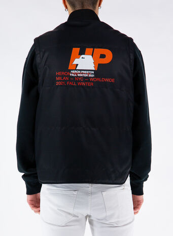 GILET HP EAGLE PRINT NYLON, 1022BLACKORANGE, small