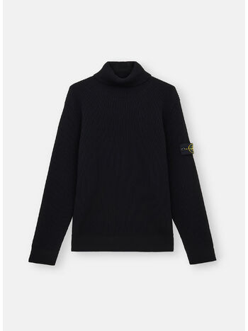 MAGLIONE DOLCEVITA FULL RIB RWS WOOL, V0029 BLACK, small