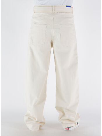 PANTALONE CROSS COTTON BELT OVER, 0101 WHITE WHITE, small