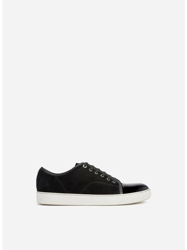 SCARPA SUEDE PATENT CAPTOE, 10 BLACK, large