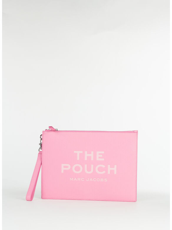 POCHETTE LARGE IN PELLE, 666 PETAL PINK, medium