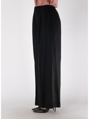 PANTALONE A GAMBA LARGA, NERO, small