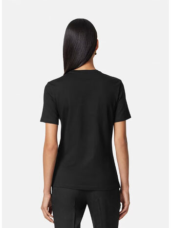 T-SHIRT CON LOGO STAMPATO, 2B150 BLACK GOLD, small