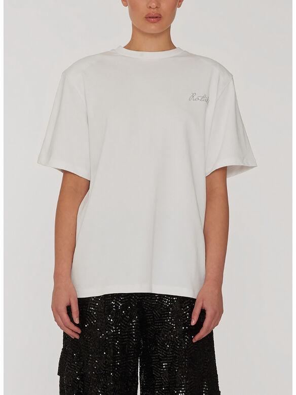T-SHIRT BOXY LOGO, 11-0601 BRIGHT WHITE, medium