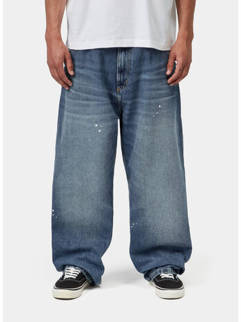 PANTALONE SINGLE KNEE, 01EJ Blue, destroy wash, splatter, small