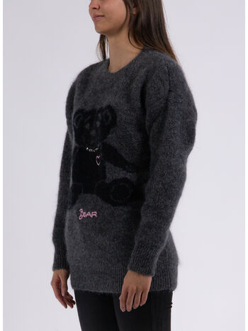 JUMPER IN MAGLIA MOHAIR, 8034 GREY, small