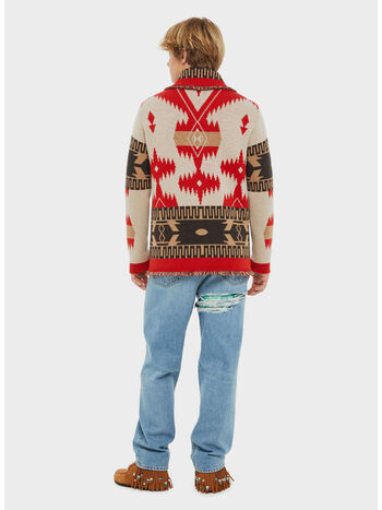 CARDIGAN ICON JACQUARD, 1727 SAND FIRE, small