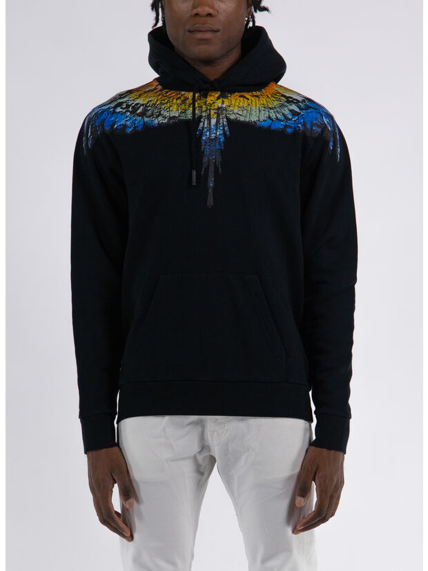 FELPA LUNAR WINGS REGULAR HOODIE, 1040 BLACK LIGHT B, large