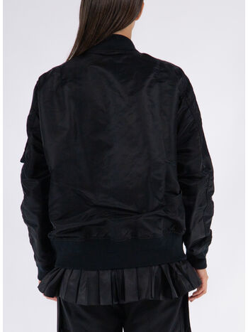 GIACCA NYLON TWILL BLOUSON, 001 BLACK, small