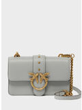 BORSA PICCOLA LOVE BAG ONE IN PELLE, K32Q GRIGIO PERLA-ANTIQUE GOLD, thumb