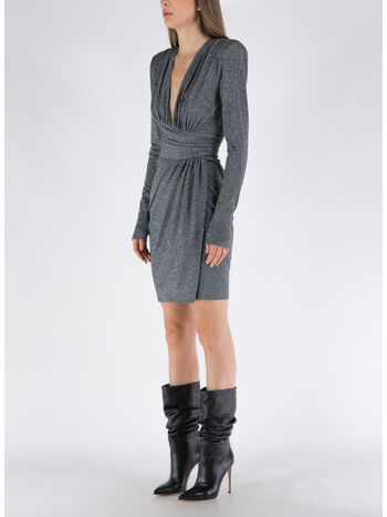 ABITO MIDI GLITTER, STEEL GREY, small