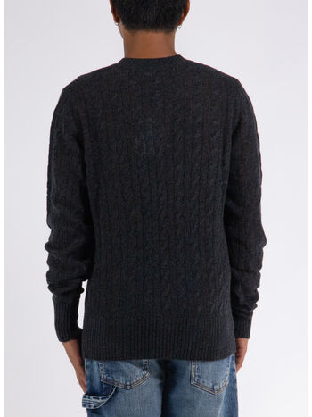PULLOVER CABLE STITCH V NECK, 0002, small