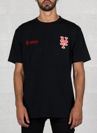 T-SHIRT NY METS, BLACKORANGE, small