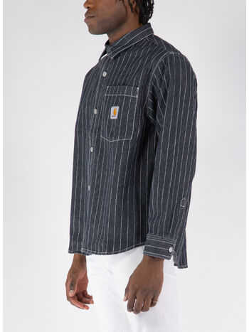 CAMICIA ORLEAN, 1XX06 BLACK/WHITE STONE, small