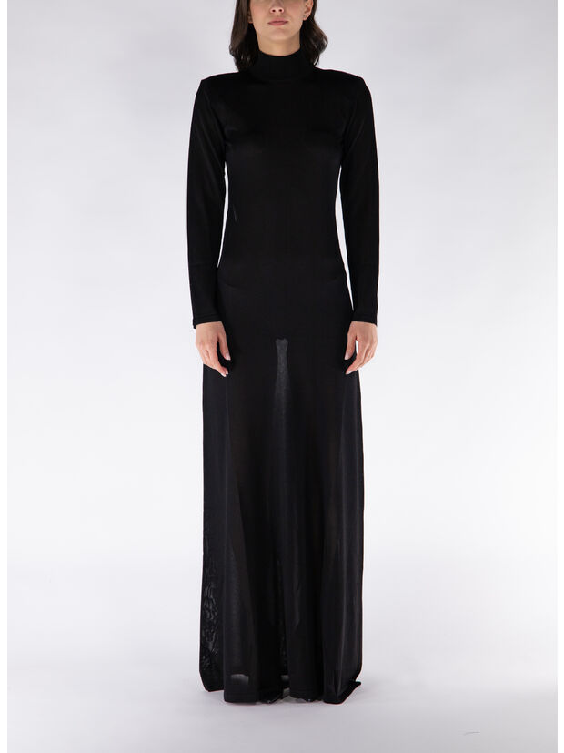 ABITO MIDI DA SERA CON RETRO APERTO, , large