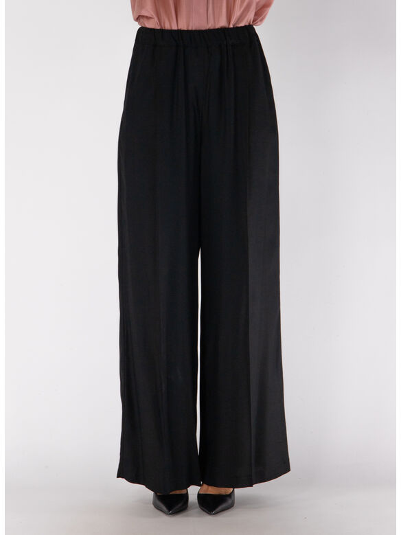 PANTALONE A GAMBA LARGA, NERO, medium