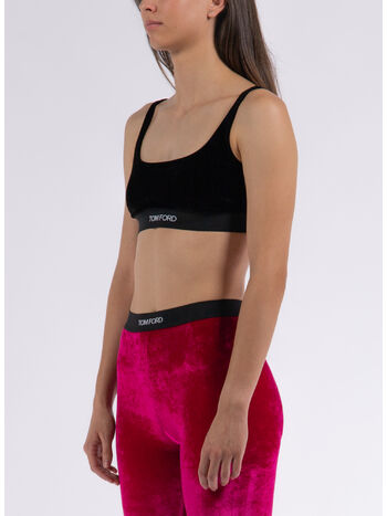 BRALETTE IN VELLUTO STRETCH, LB999 BLACK, small