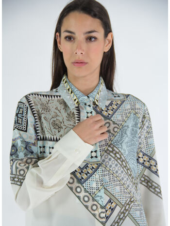 CAMICIA SETA FOULARD, 250 BIANCO, small