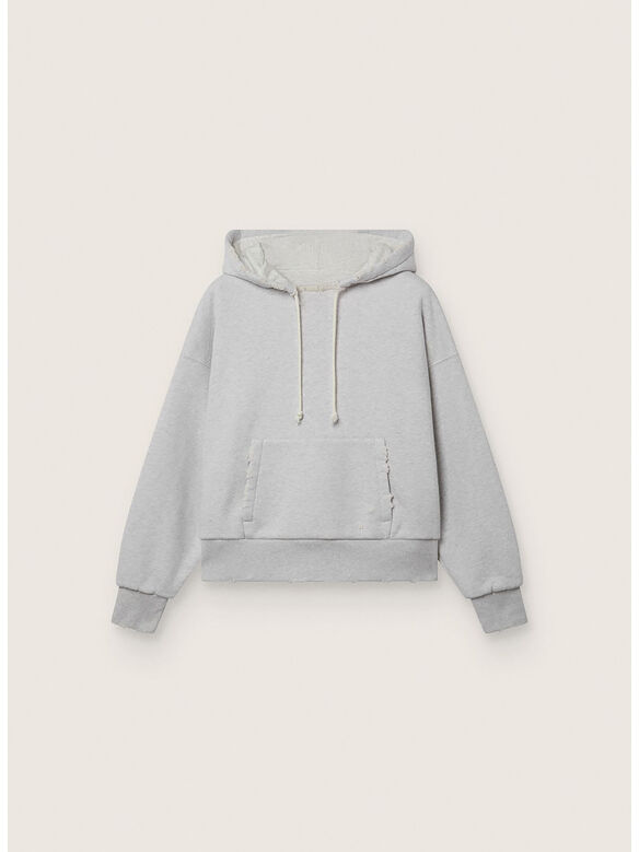 FELPA RELAXED HOODIE, 60665 VINTAGE GRAY MELANGE, medium