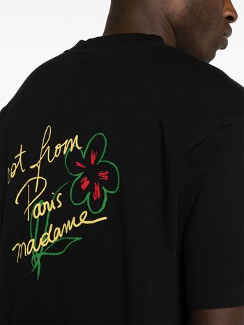 T-SHIRT SLOGAN ESQUISSE, BL BLACK, small