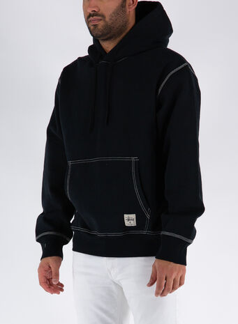FELPA CONTRAST STITCH LABEL, BLACK, small
